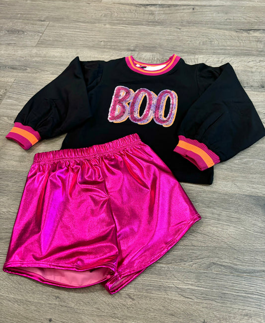 Tween Hot Pink Metallic Shorts