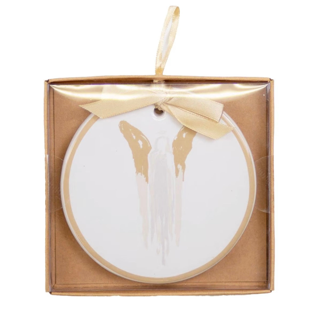 Angel Ornament Almond Grey