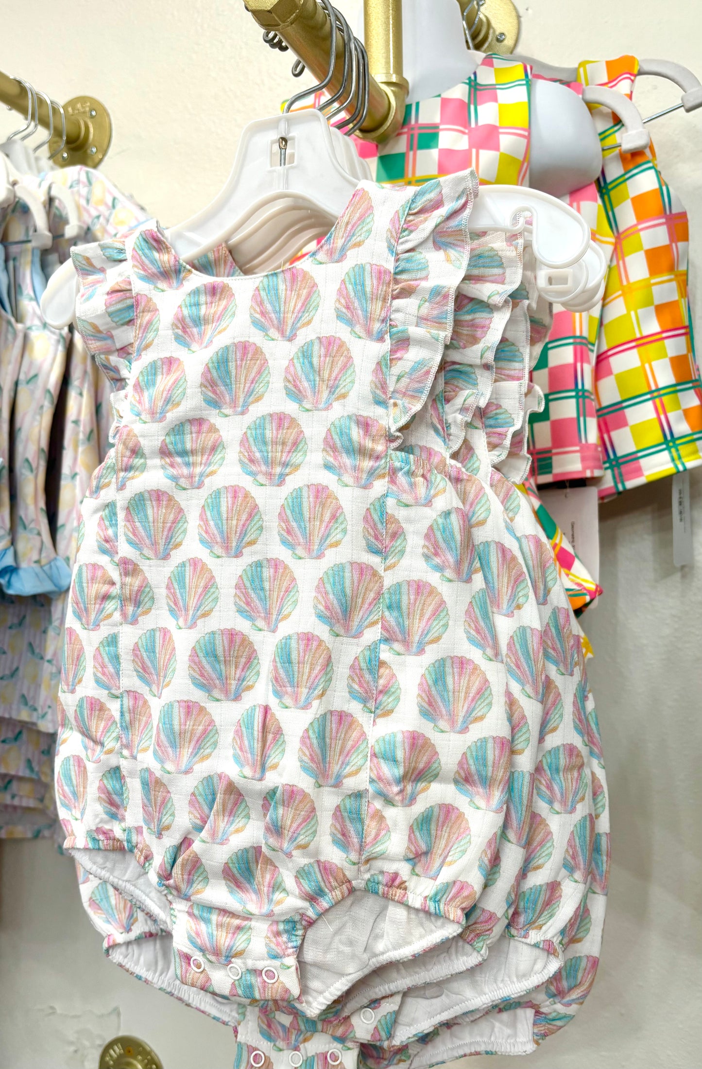 Shell Yeah! Organic Muslin Bubble Romper
