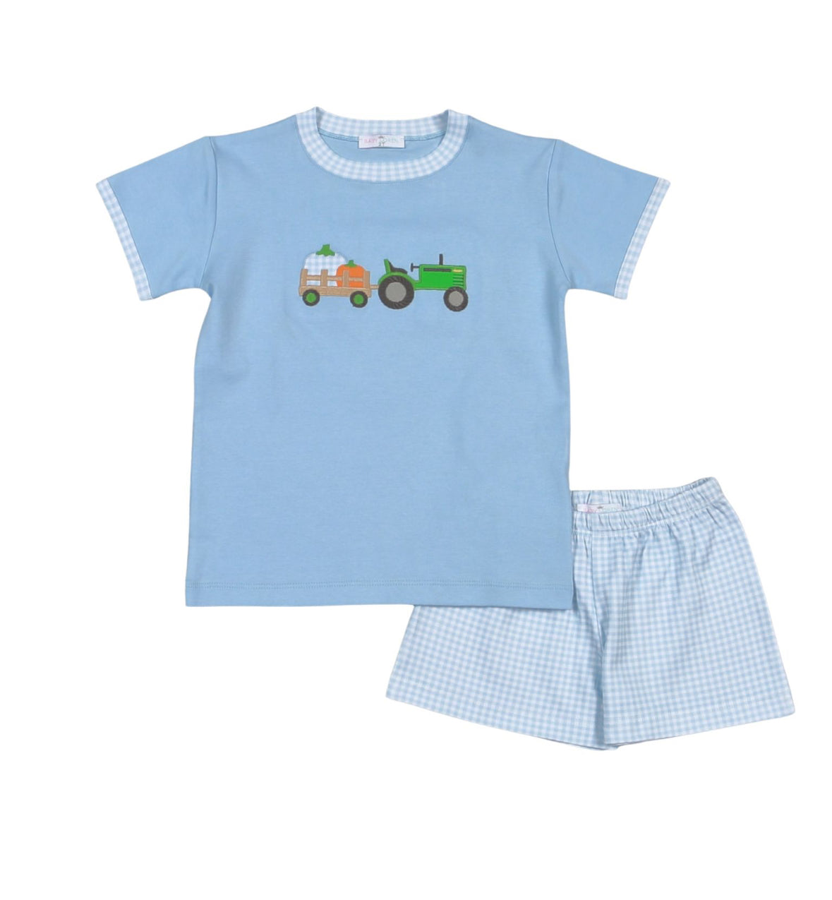 Tractors and Pumpkins Pima Short Set