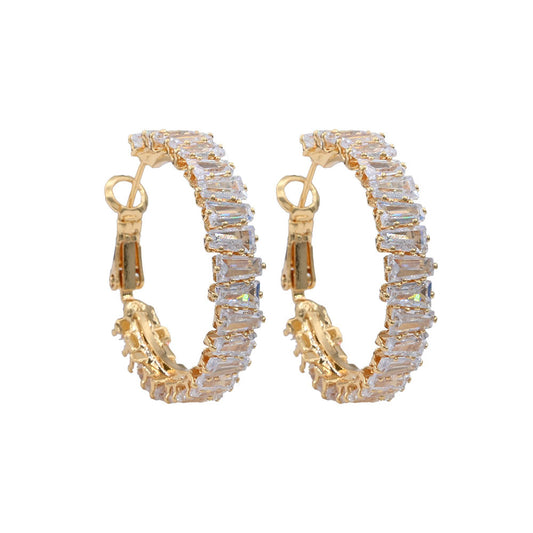 Baguette Hoop Earrings