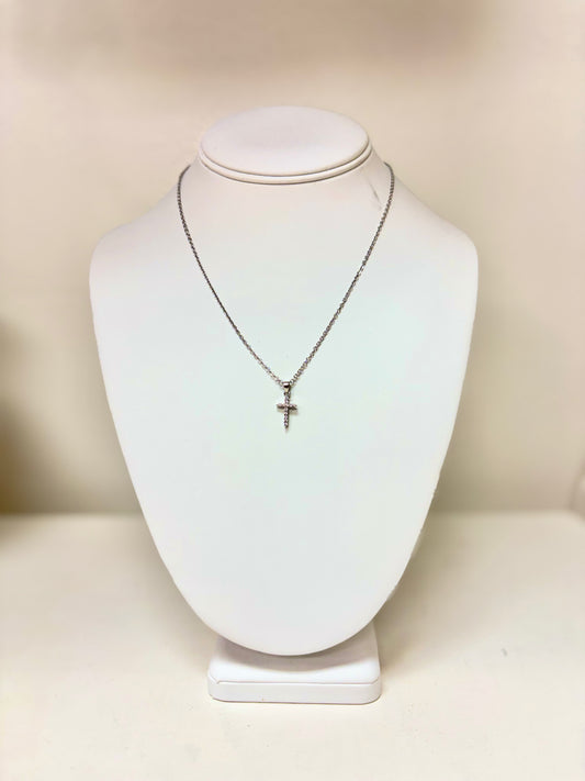 Silver Grace Cross Necklace