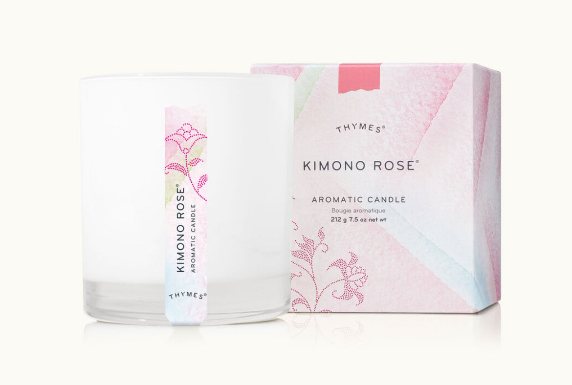 Thymes Kimono Rose Aromatic Candle