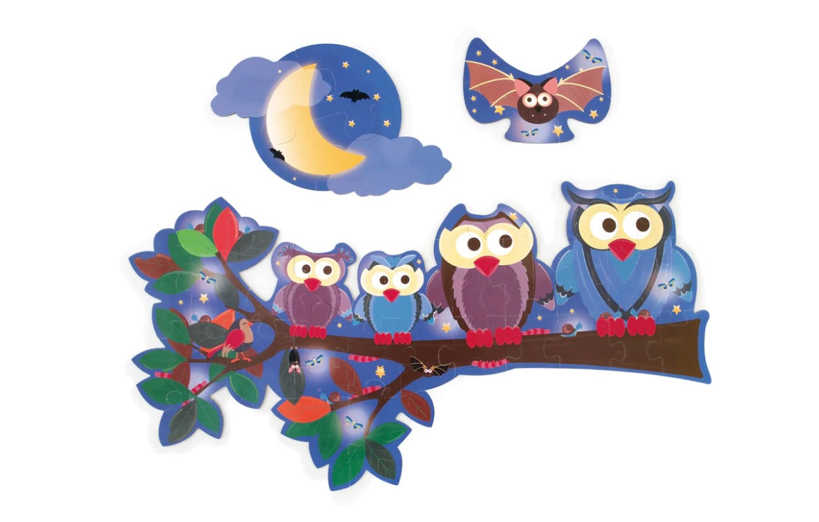 Owl Day-Night 2 Sided Puzzle