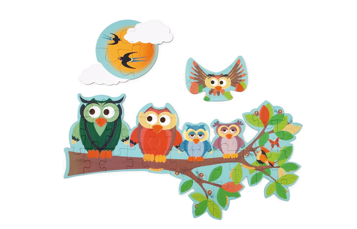 Owl Day-Night 2 Sided Puzzle