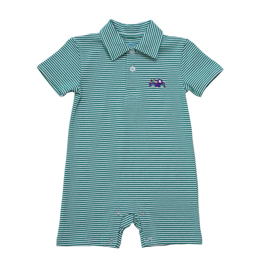 Mardi Gras Polo Romper