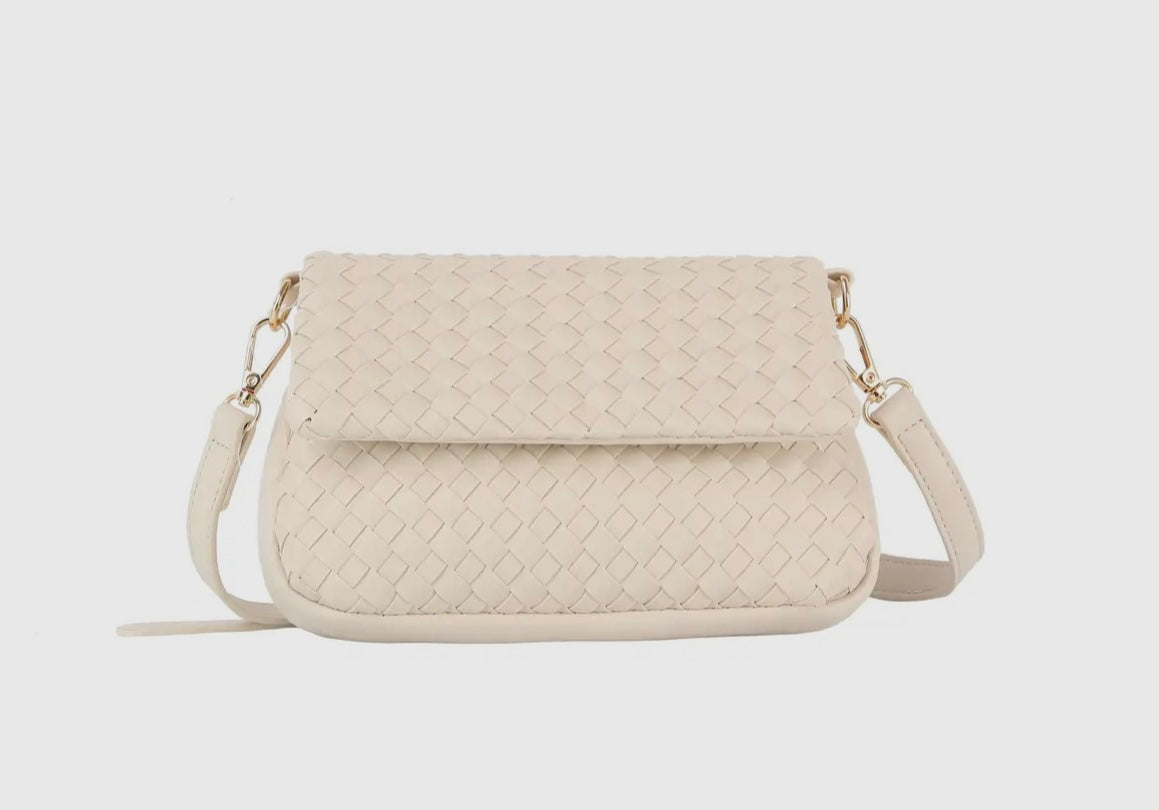 Willow Woven Flap Over Clutch