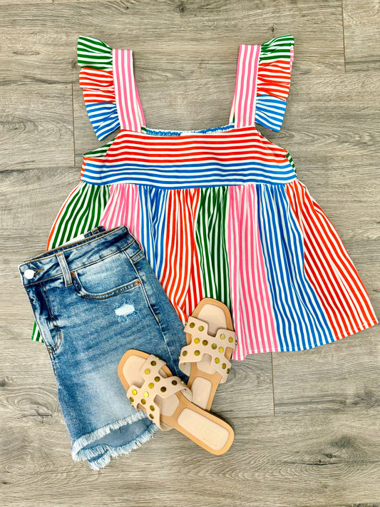 Finley Flutter Stripe Top