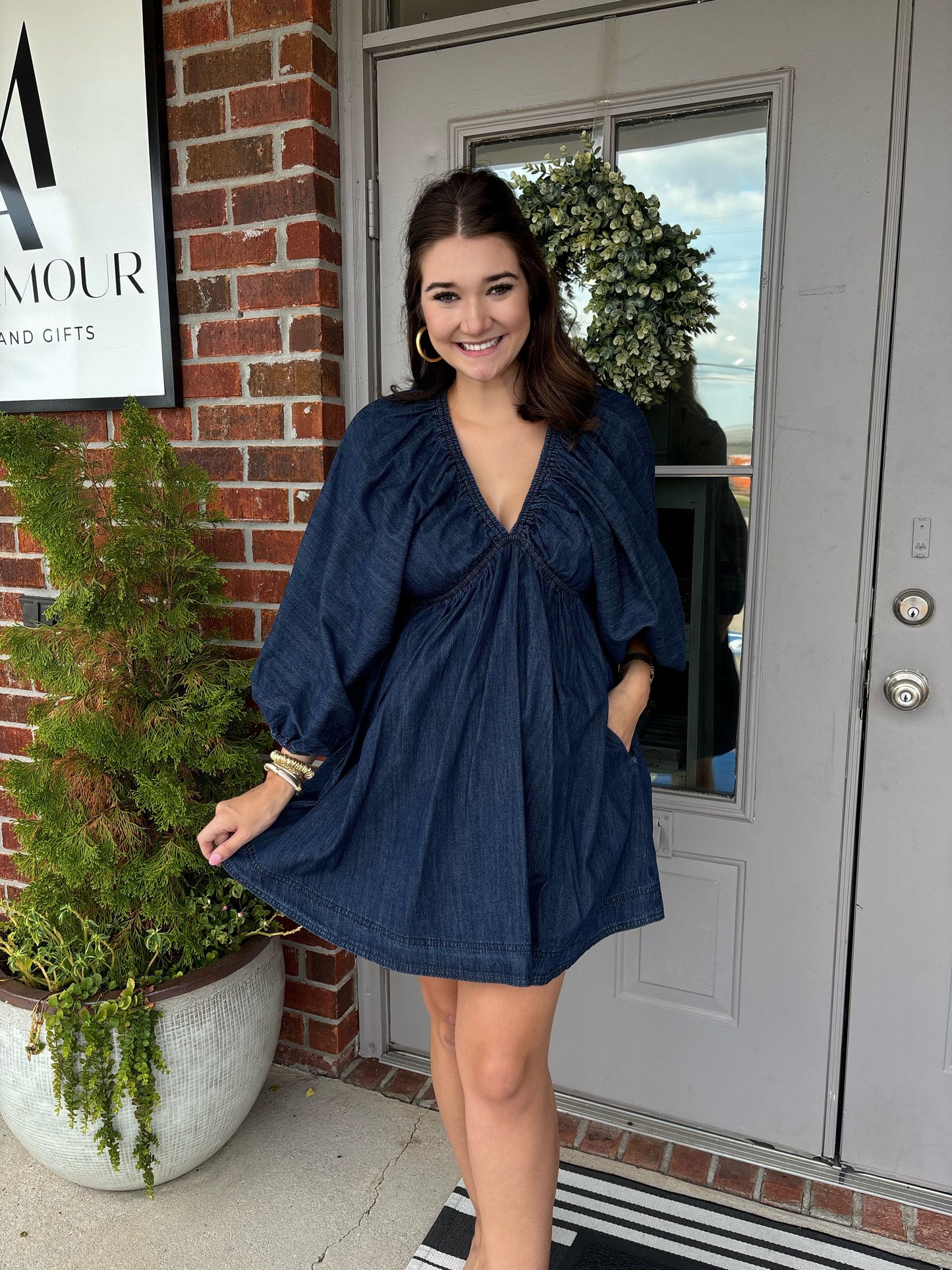 Daisy Dark Denim Dress