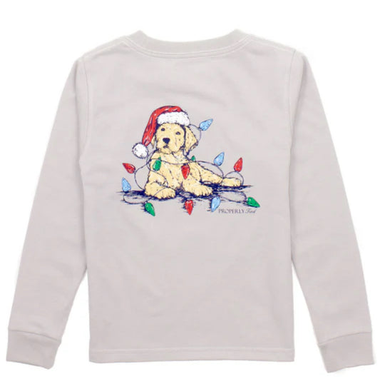 Boys Santa Paws LS Tee