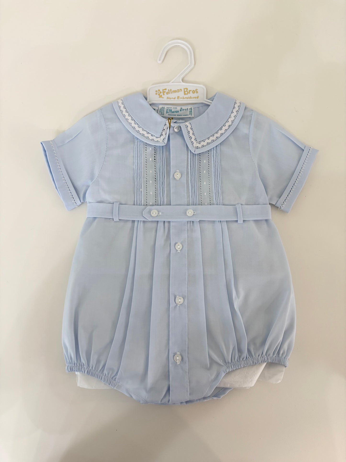 Feltman Blue Newborn Creeper and Shortall