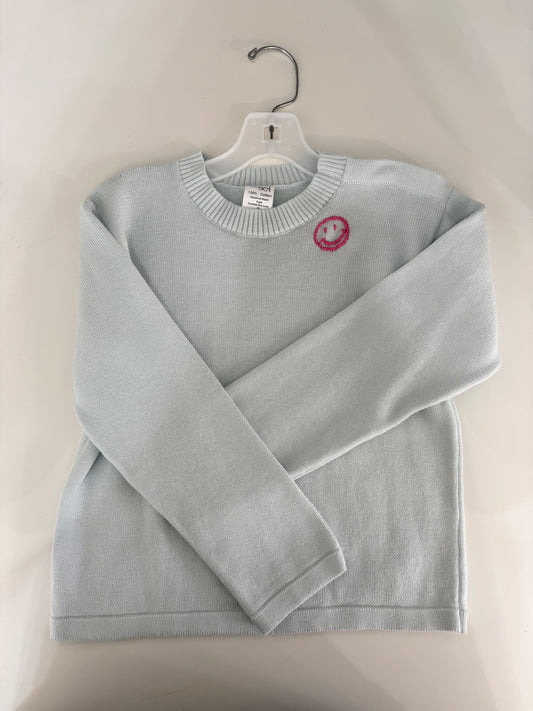 Stella Sweater - Cotton Candy Blue, Don't Worry Be Happy