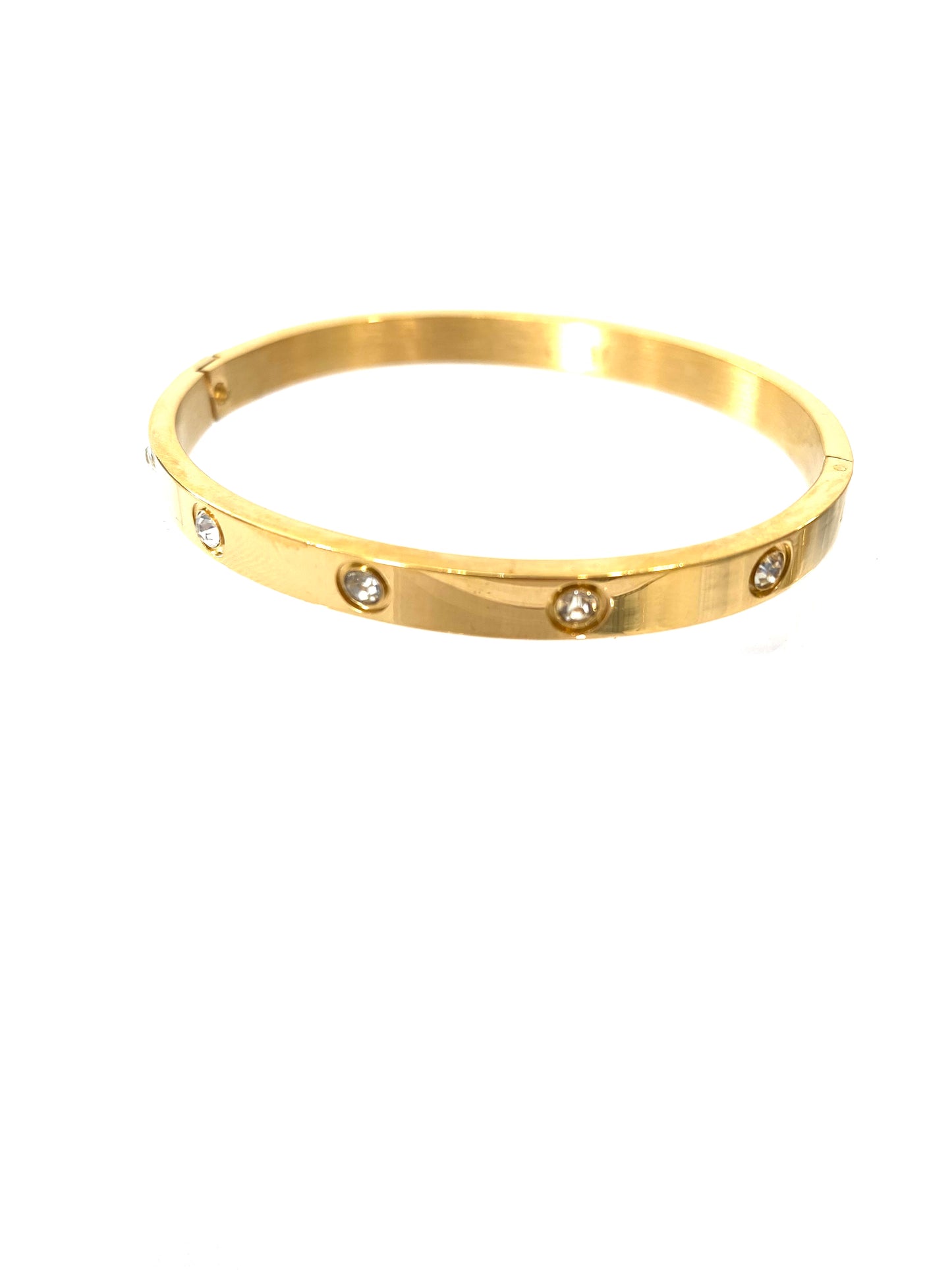 Gold Stoned Clasp Bracelet