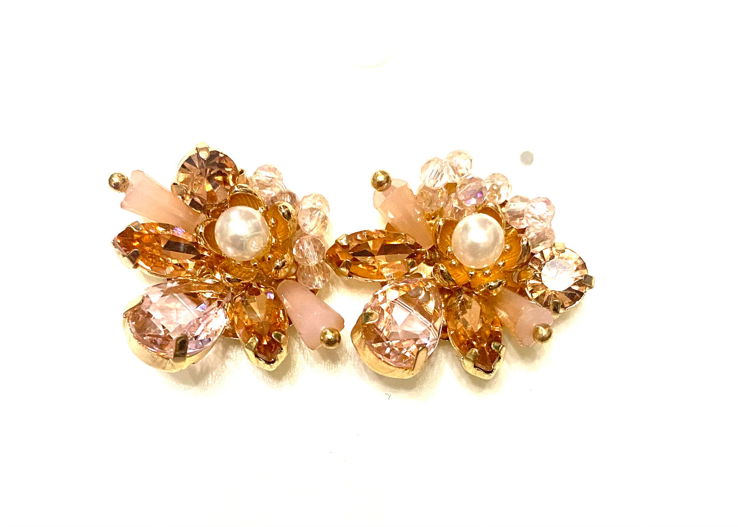 Pink and Blush Cluster Stud