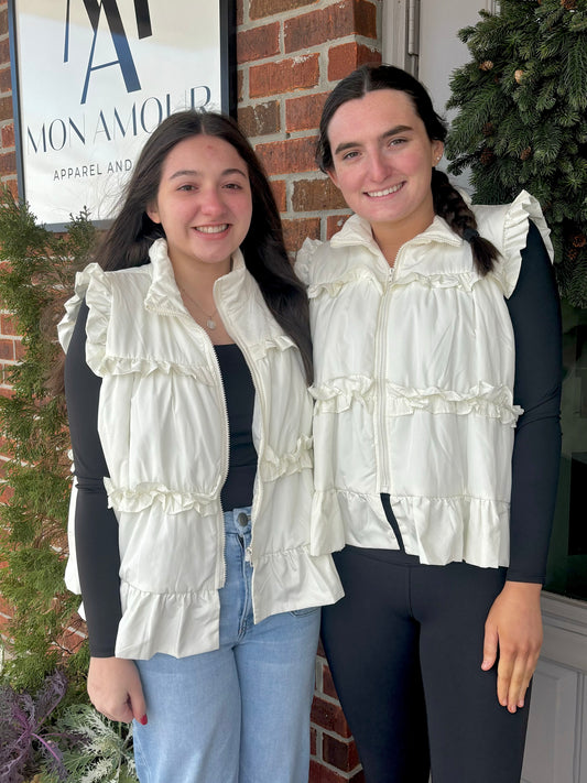 Toggle Ruffle Vest Top