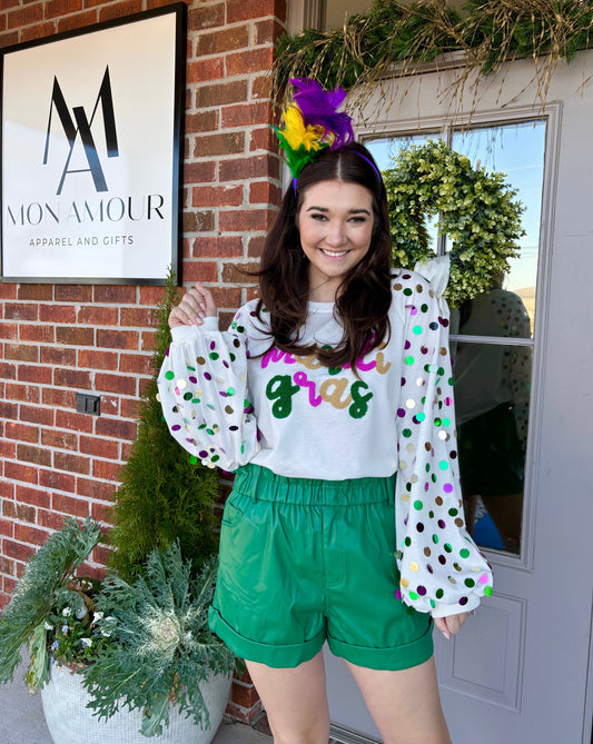 Mardi Gras Spangled Pullover