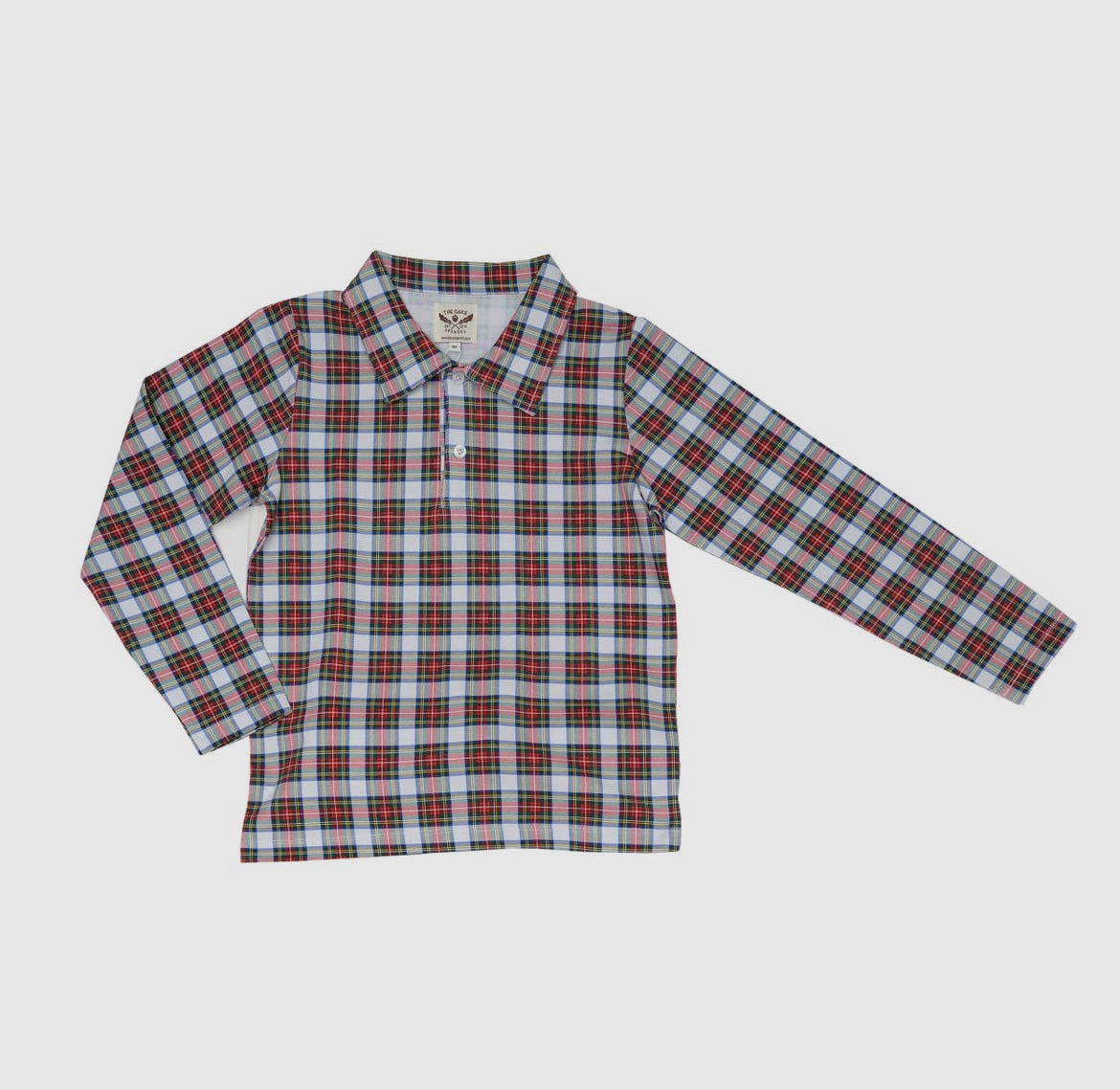 L/S Christmas Plaid Polo
