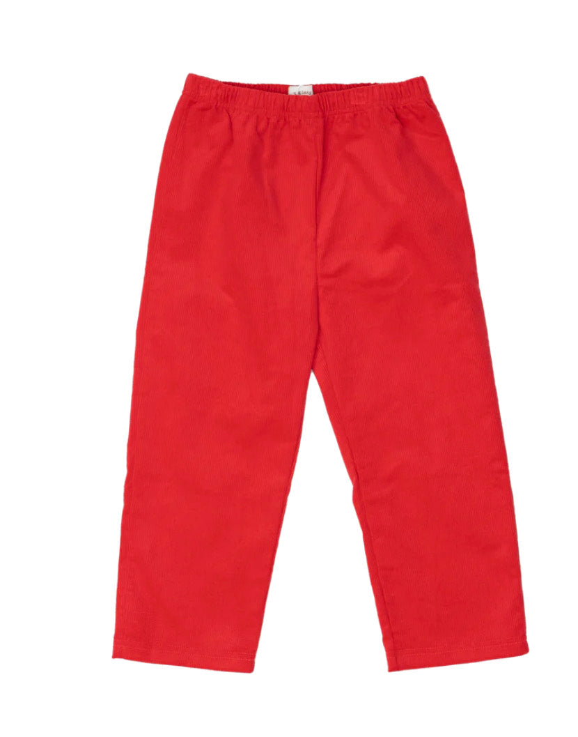 Boy's Red Corduroy Pants
