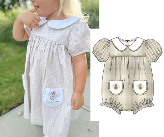 Girls Stitched Turkey Bubble and Dress