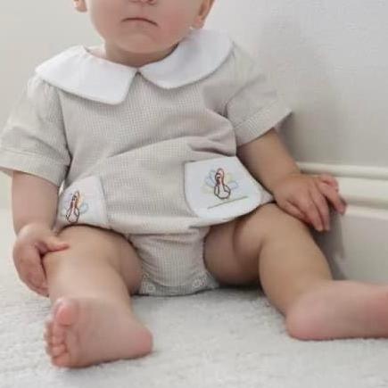 Boys Stitched Turkey Bubble and Short Set