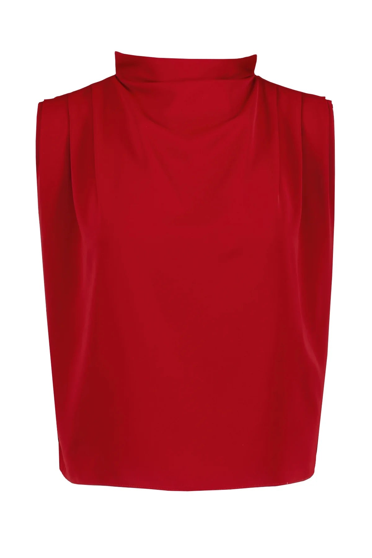 Beckett Sleeveless Top-Scarlet