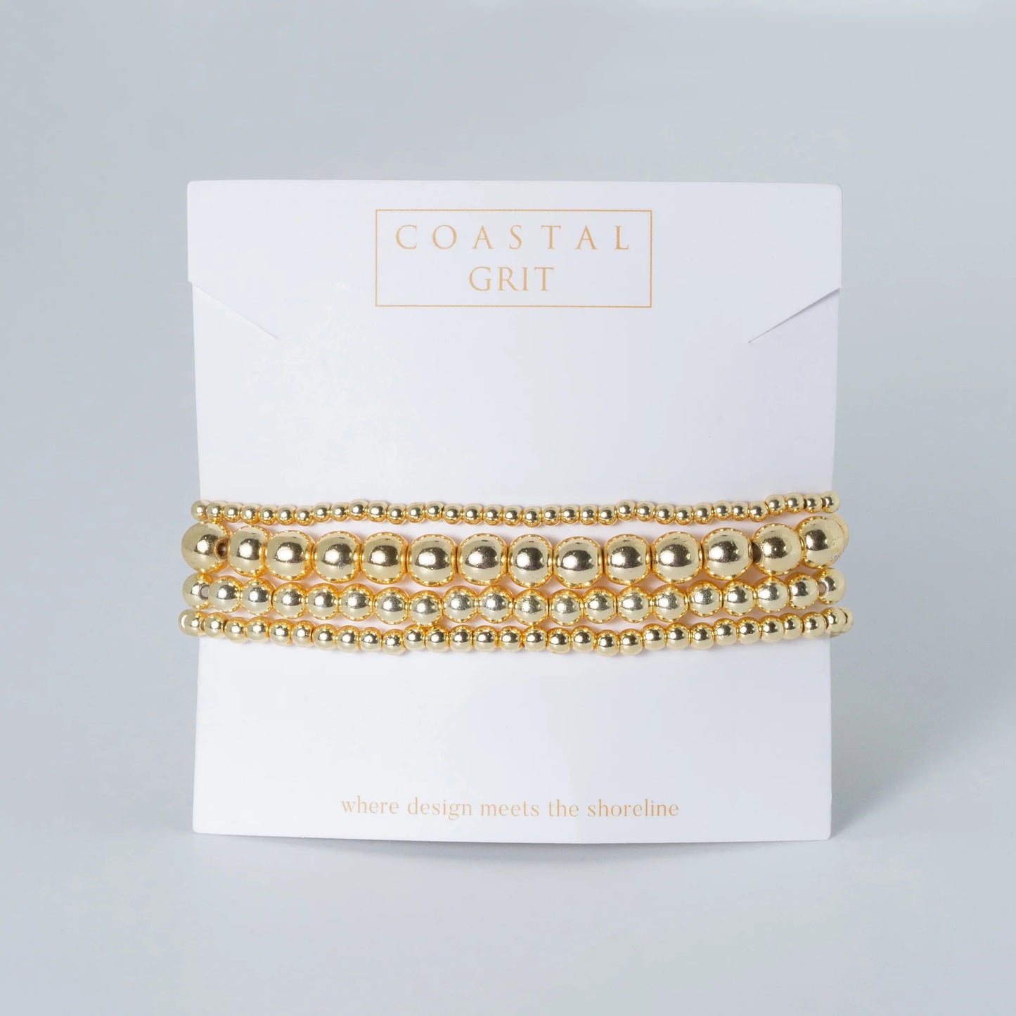 Alexa Gold Beaded Bracelet Stack