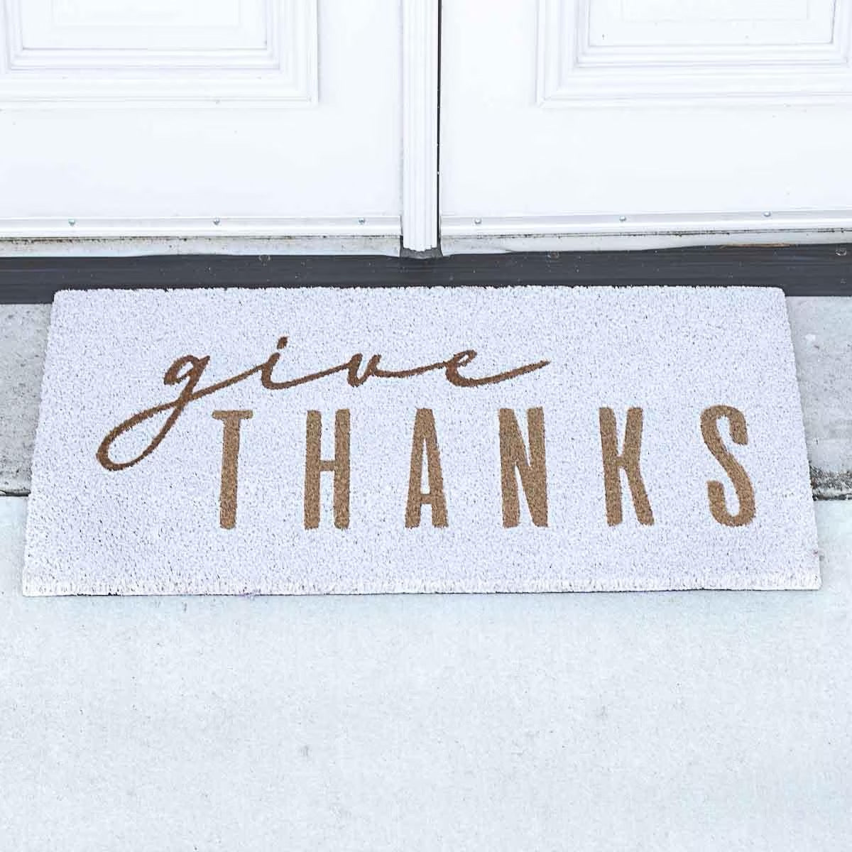 Give Thanks Coir Doormat