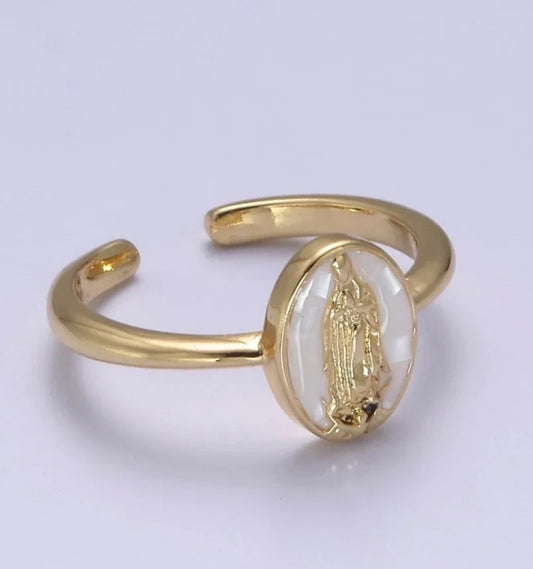 Blessed Mary Ring- White