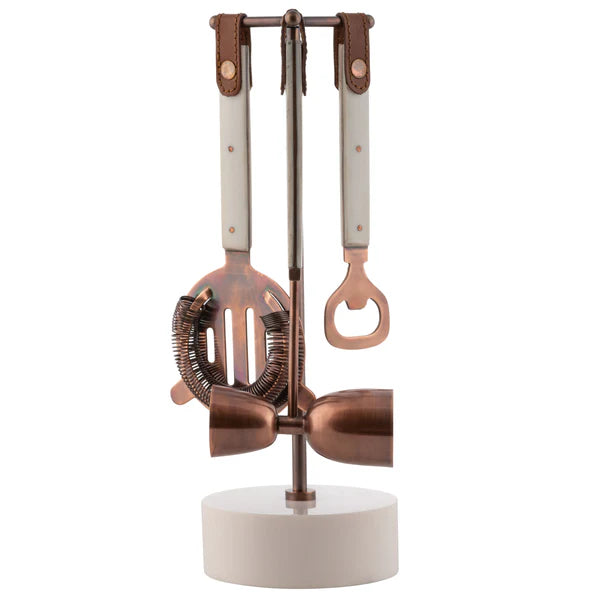 Ivory Resin Ivory Resin Bar Tools with Stand