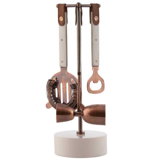 Ivory Resin Ivory Resin Bar Tools with Stand