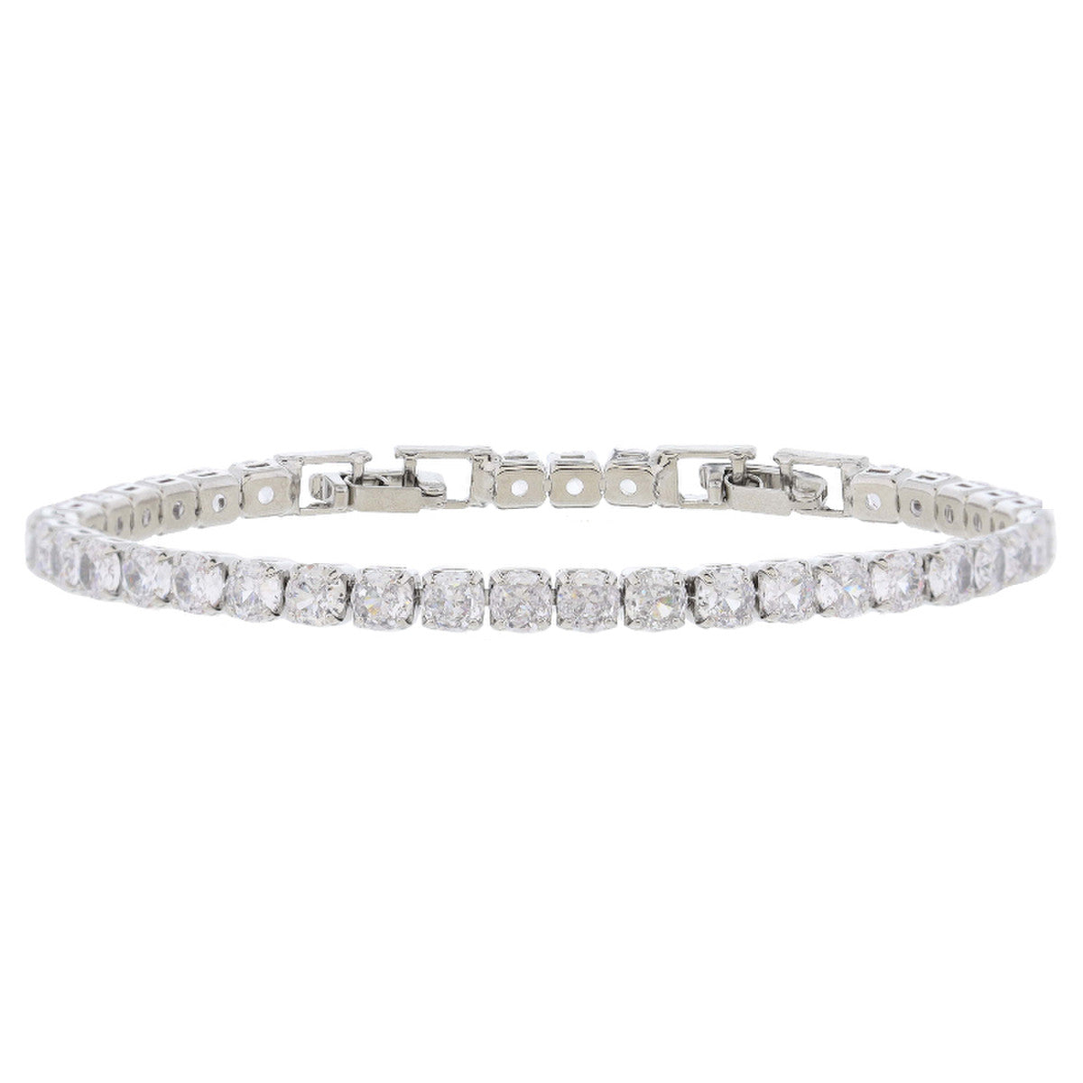 18K CUBIC ZIRCONIA CRYSTAL TENNIS BRACELET BRACELET