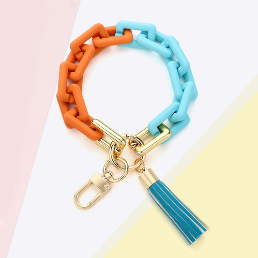 Chain Link Tassel Key Rings