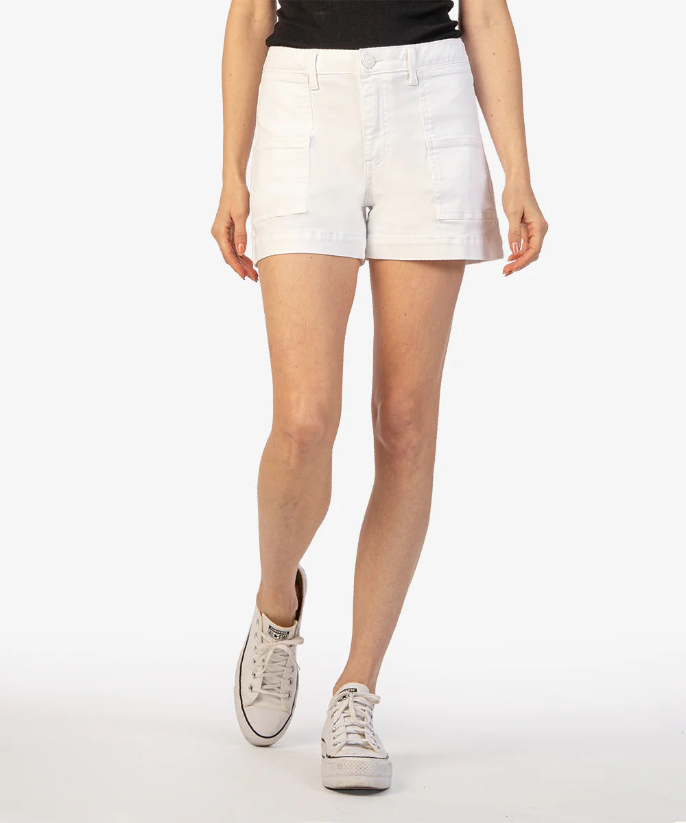 Jane High Rise Short in Ecru