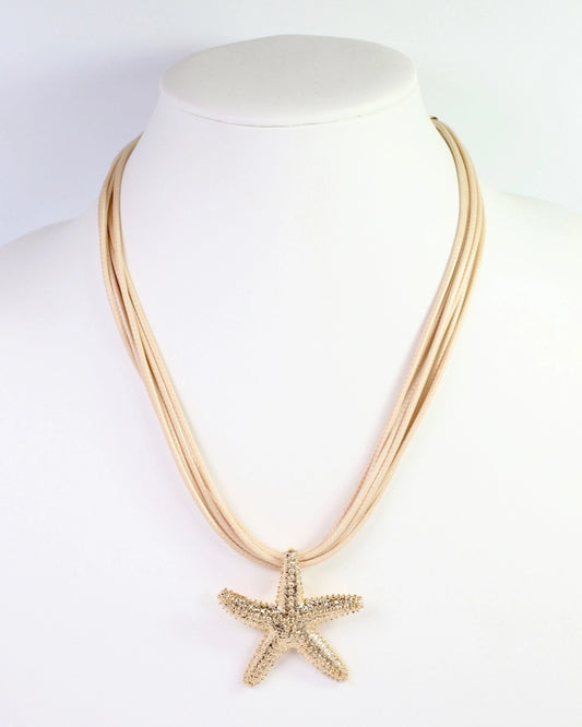 Caster Starfish Cord Necklace