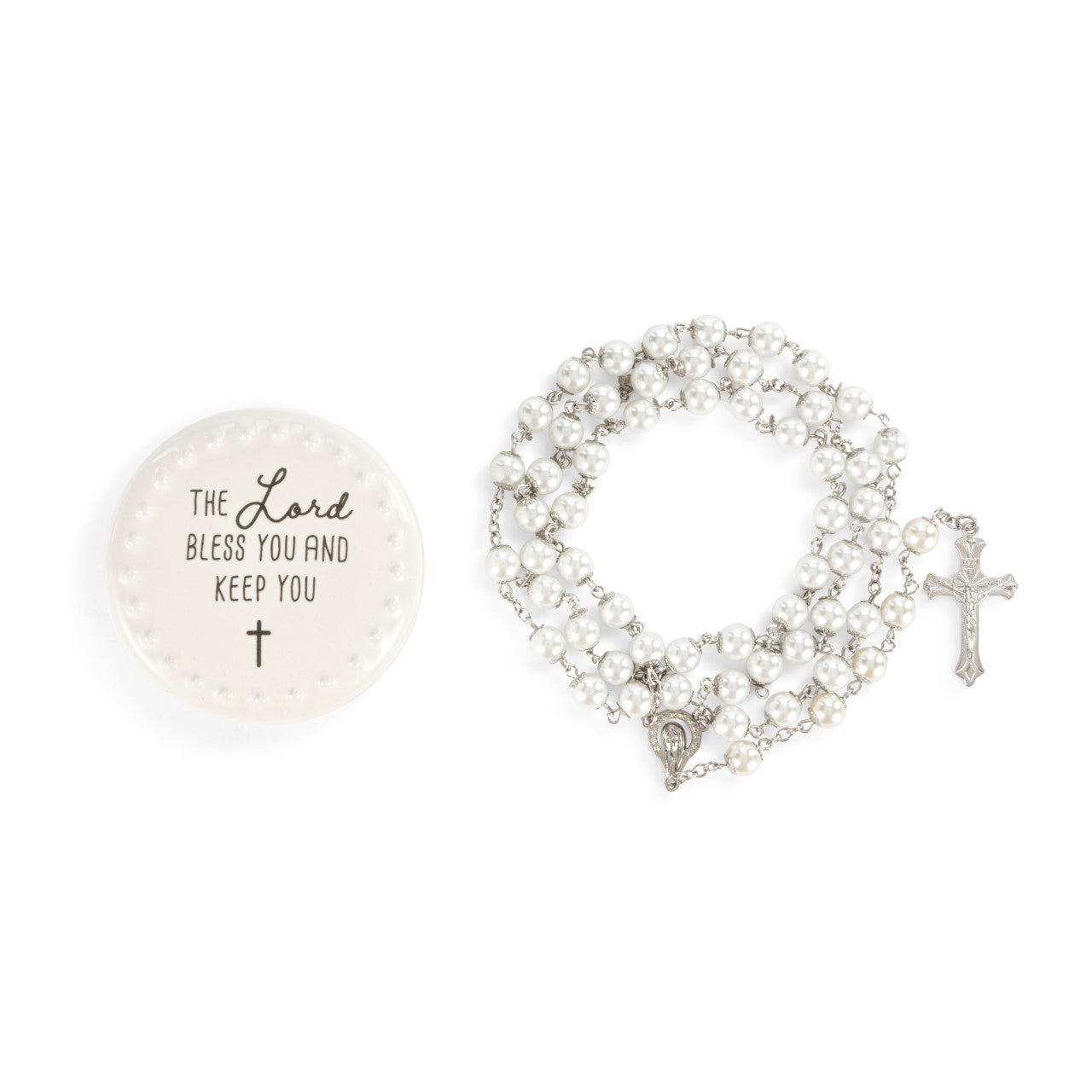 Lord Bless You Trinket Box and Rosary