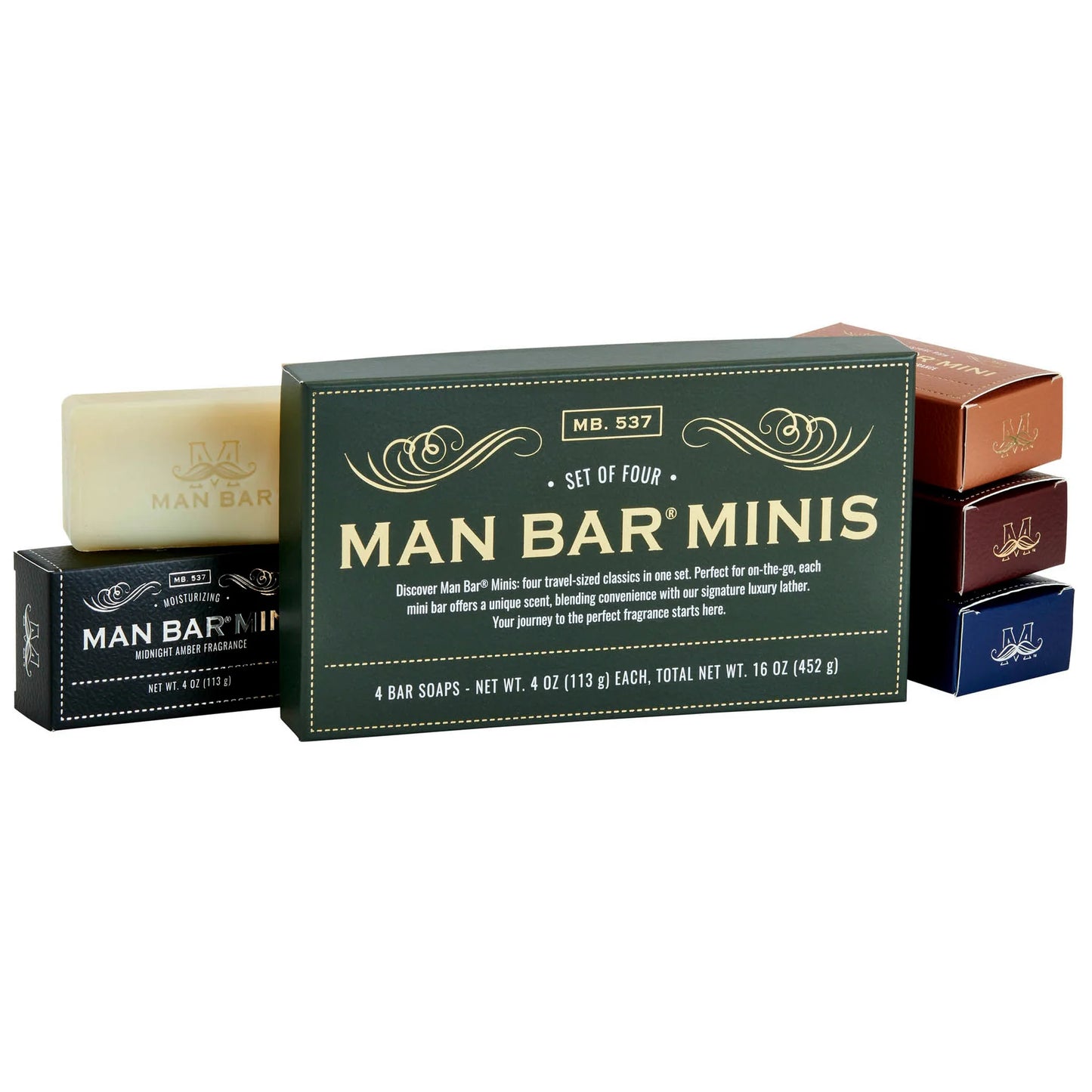 Man Bar Miniature 4 Pack Gift Box Set