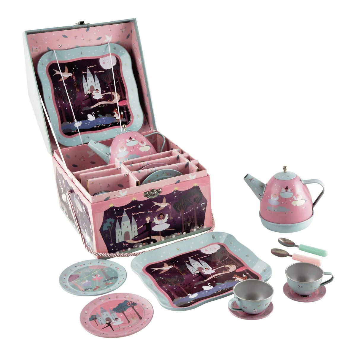 Musical Tin Tea Set in Attaché Box by Floss & Rock