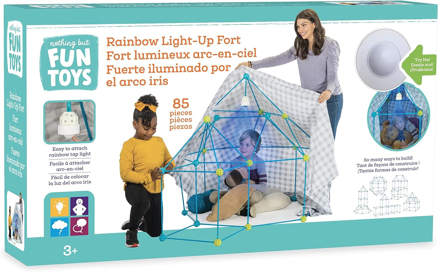 Nothing But Fun Toys Rainbow Light Up Fort
