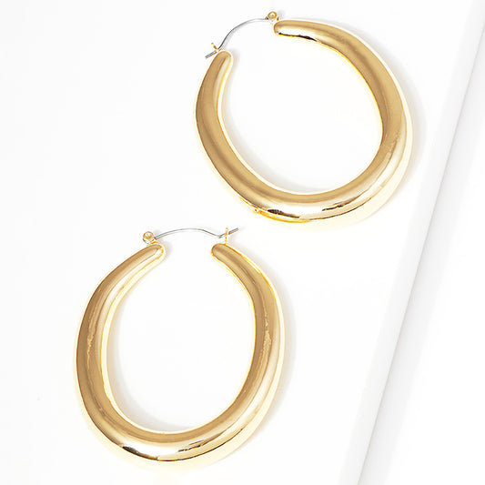 Oval Hoop Earring
