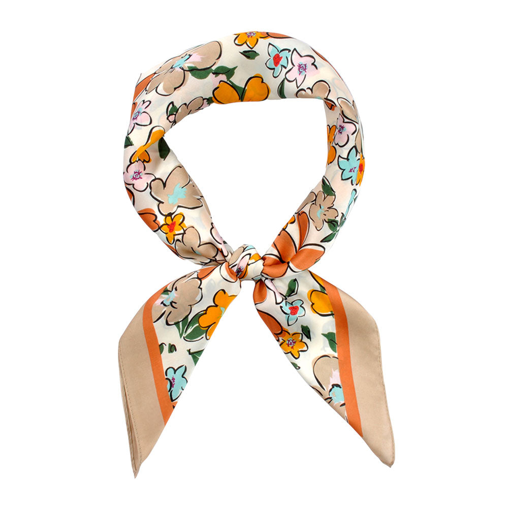 Flower Drawing Print Scarf