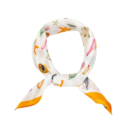 Coastal Watercolor Seashell Scarf