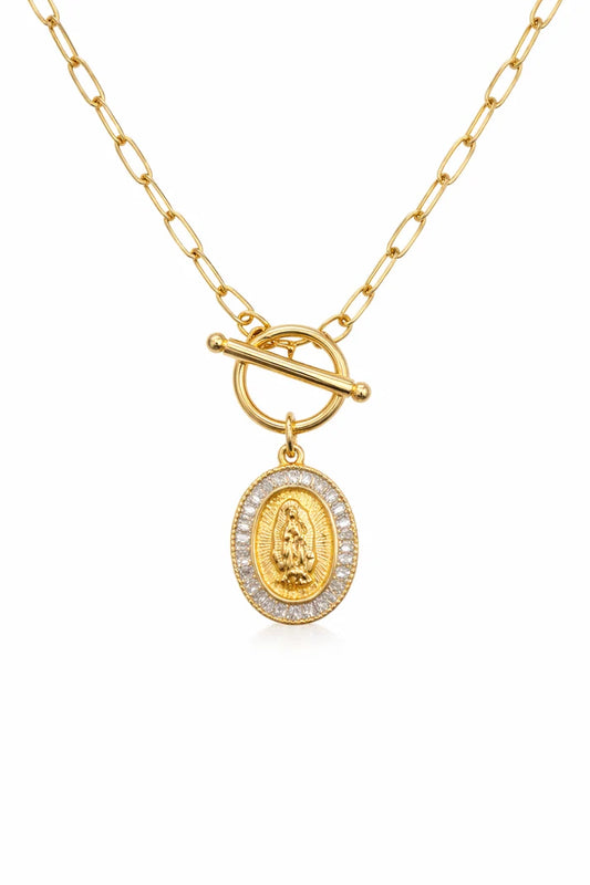 Sacred Paperclip Necklace - Mother Mary