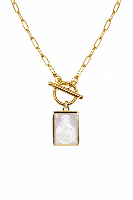 Sacred Paperclip Necklace Miraculous Mary
