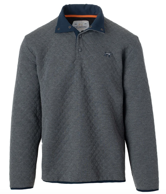 Men's Grey Quilted Pullover
