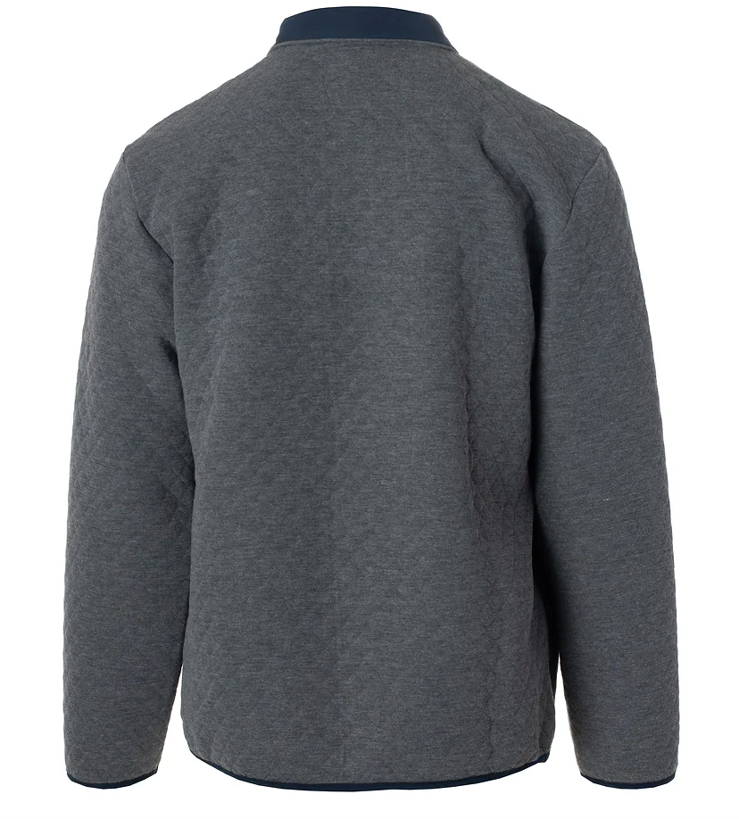 Men's Grey Quilted Pullover