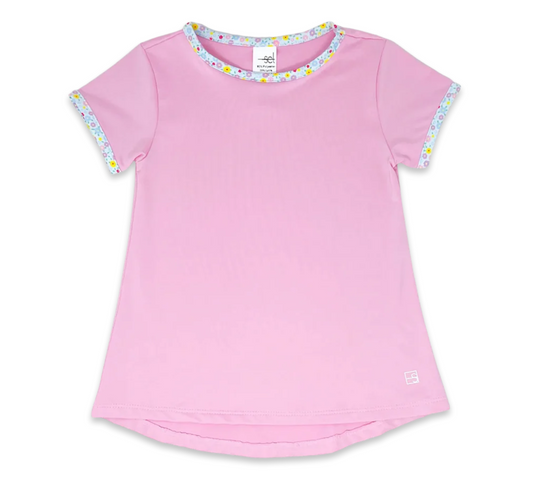 Bridget Basic Tee - Cotton Candy Pink, Itsy Bitsy Floral