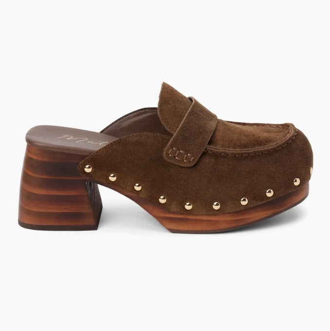 Reyes Heeled Clog, Brown