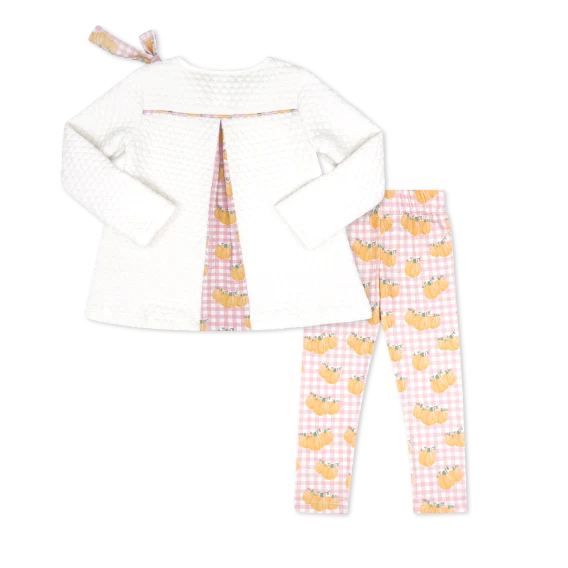 Madeline Legging Set Worthington White Quilted, Little Pumpkin