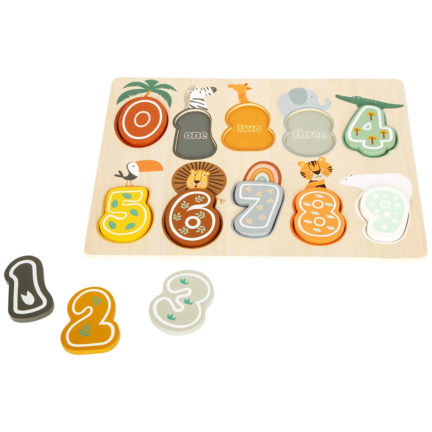 Wooden Toys Safari Themed Number Puzzle