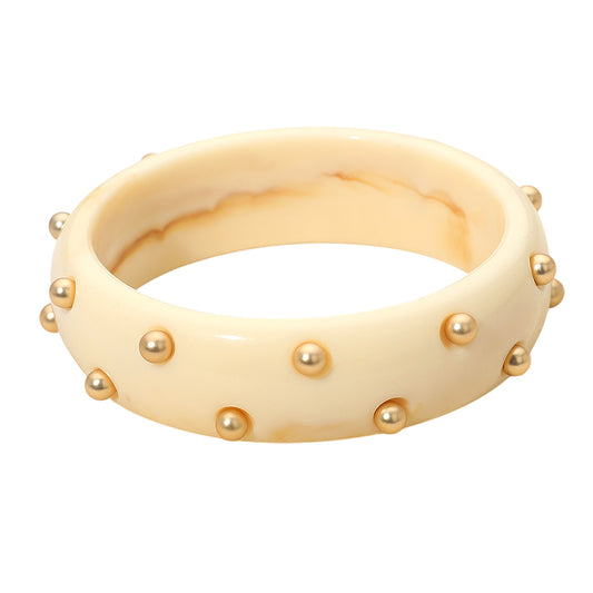 Studded Resin Bangle Bracelet